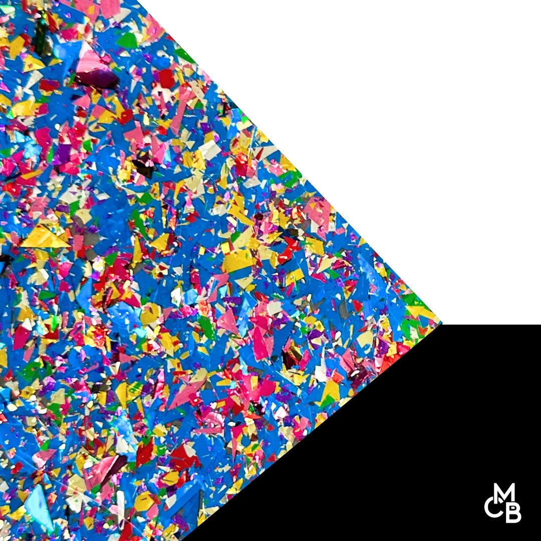 5/32" Blue Chunky Flake Glitter Cast Acrylic Sheets - Acrylic Sheets